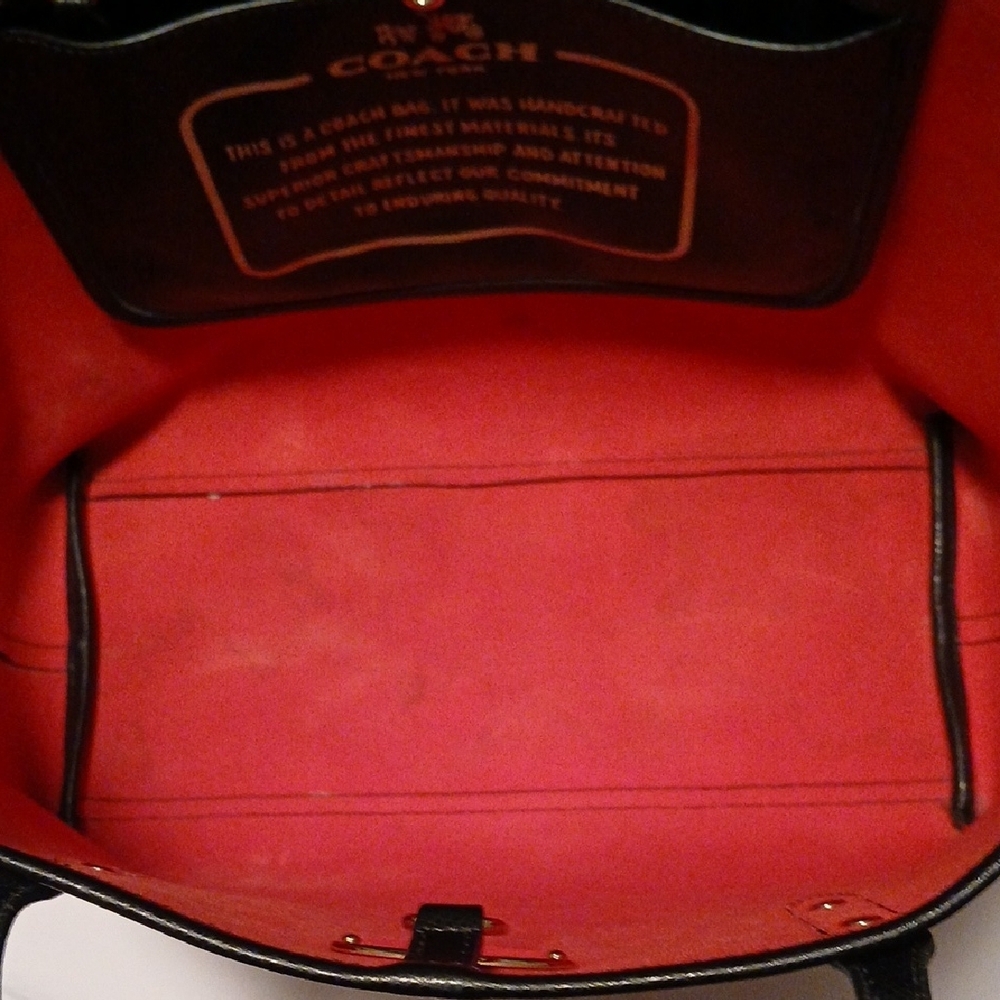 Coach Brown Patterned Tote Handbag - Picture 4 of 9